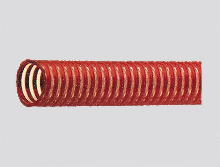 Livsmedelsslang röd spiral förstärkt DN25