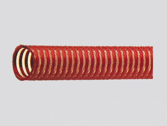Livsmedelsslang röd spiral förstärkt DN25
