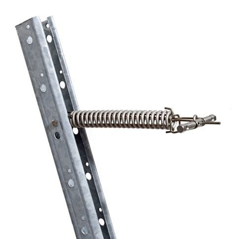 Fjäderbelastat trådfäste för Cortenstolpar