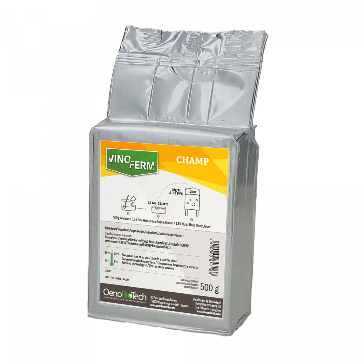 Torkad vinjäst Vinoferm Champ 500g