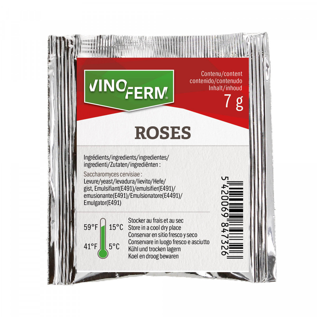 Torkad vinjäst Rosé 7g från Vinoferm