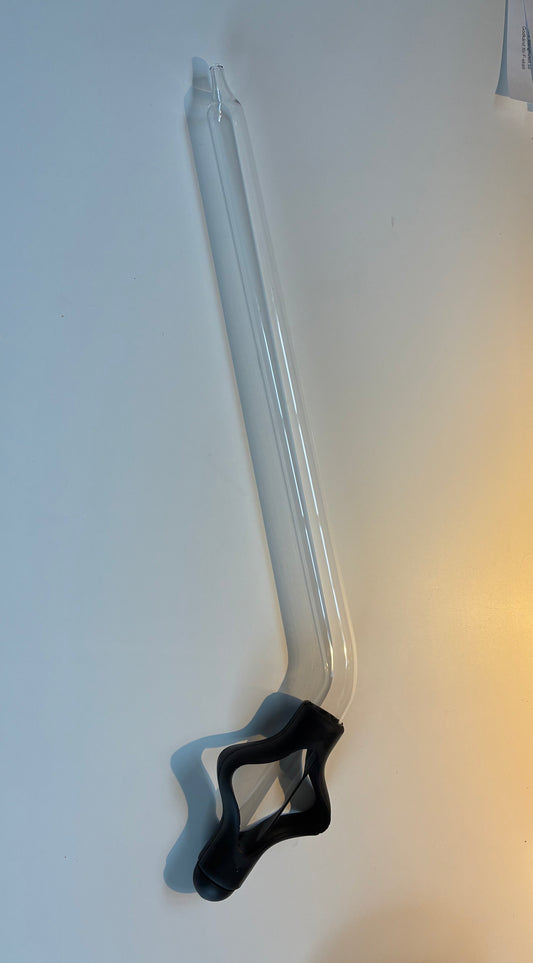 Tunnpipett i glas 45 cm böjd.
