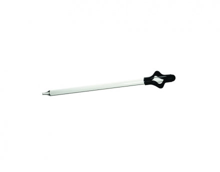 Tunnpipett i glas 45 cm böjd.