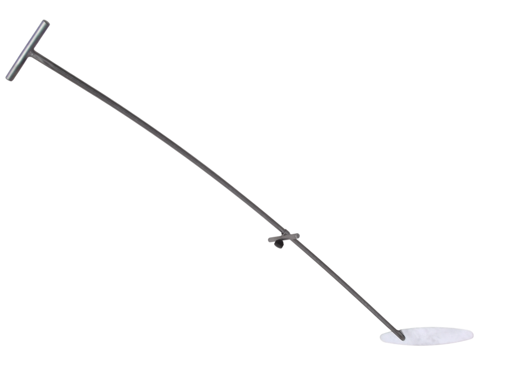 Batonnageskrapa i rostfritt stål 90 cm böjd