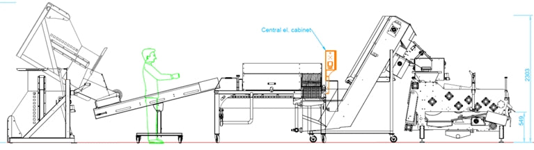 Hel processlinje för frukt