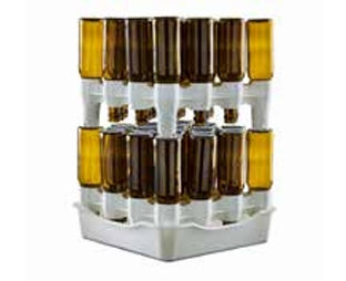 Droppställning för flaskor med droppbricka