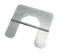 Stålplatta för att hålla ändstolpen på plats i fruktodling